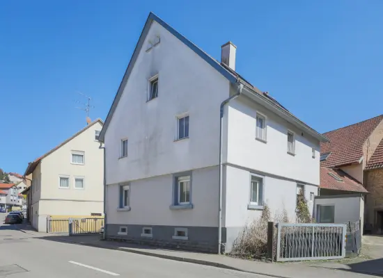 Straßenansichtder Immobilien: Attraktives Immobilienensemble mit Potenzial – Wohnen, Vermieten, Entwickeln! (Foto)