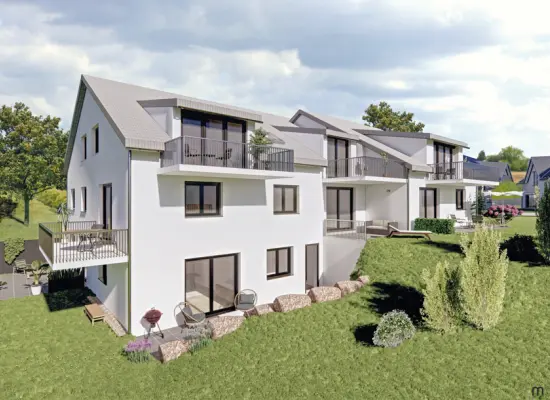 Ansicht Gartender Immobilien: Traumhafte, schlüsselfertige Neubau-Dachgeschosswohnung mit Balkon und flexibler Raumaufteilung (Foto)