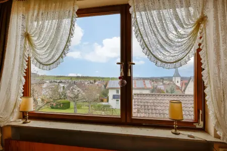 Aussicht Wohnzimmerder Immobilien: Gartenliebhaber aufgepasst.
Stilvolles Wohnhaus mit großem Grundstück! (Foto)