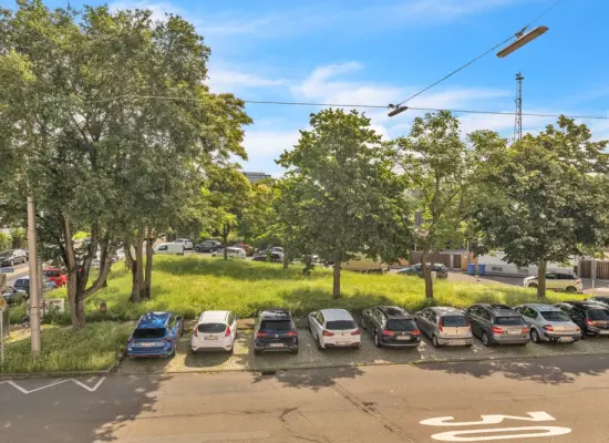 Ausblick auf die Grünanlageder Immobilien: Charmanter Altbau trifft smartes Investment – Beiertheim wartet auf Sie! (Foto)