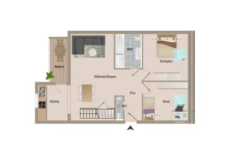 Wohnung 5 DGder Immobilien: Wohntraum auf zwei Ebenen – Neubauqualität in historischer Hülle (Grundriss)