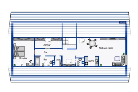 Grundriss DGder Immobilien: Dachgeschoss-Wohnung in ruhiger Lage (Grundriss)