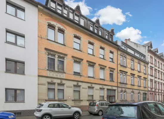 Straßenansichtder Immobilien: Eine gute Adresse für Ihr Geld!
Wohn- und Geschäftshaus in Karlsruhe-Mühlburg zu verkaufen (Foto)