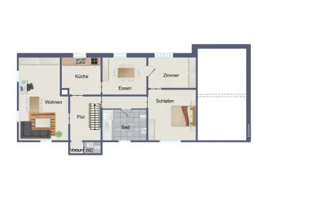 Obergeschossder Immobilien: Handwerker und Bastler aufgepasst! Großes Wohnhaus mit viel Potential und verschiedenen Nutzungsmöglichkeiten (Grundriss)