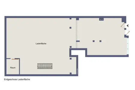Grundriss EG visualisiertder Immobilien: Vielseitige Gewerbeeinheit in Toplage der Karlsruher Weststadt (Grundriss)