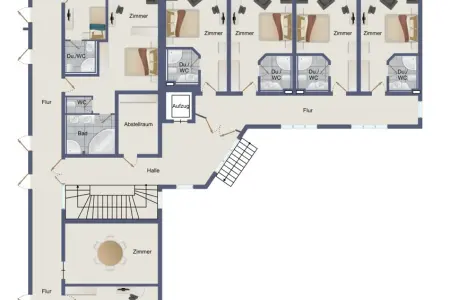 2.OG_Anbau der Immobilie: Charmantes 4* Sterne - Hotel mit Wellnessbereich und Tagungsräumen (Grundriss)