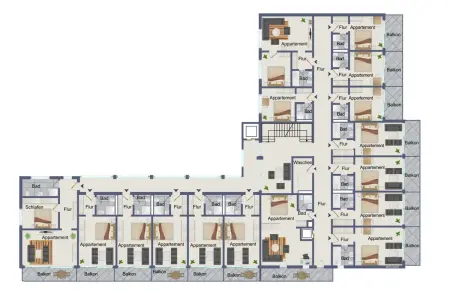 3.Obergeschoss der Immobilie: Charmantes 4* Sterne - Hotel mit Wellnessbereich und Tagungsräumen (Grundriss)