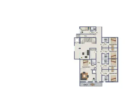 1.Obergeschoss der Immobilie: Charmantes 4* Sterne - Hotel mit Wellnessbereich und Tagungsräumen (Grundriss)