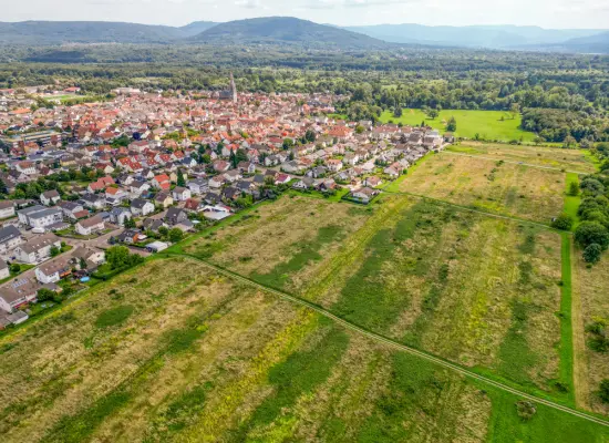 ansicht Neubaugebiet der Immobilie: Doppelhaus oder Einfamilienhaus? Hier findet Ihr Wohntraum einen Platz. (Titelbild)