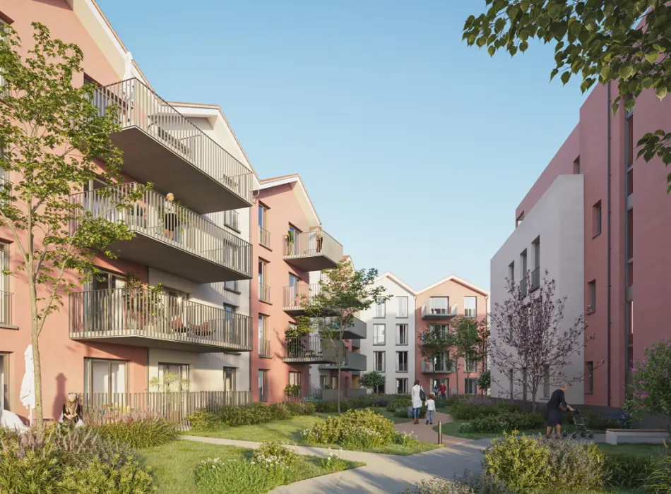 Visualisierung Schnellermühlen Quartier der Immobilien: Barrierefreies und modernes Wohnen im Schnellermühlen Quartier (Titelbild)