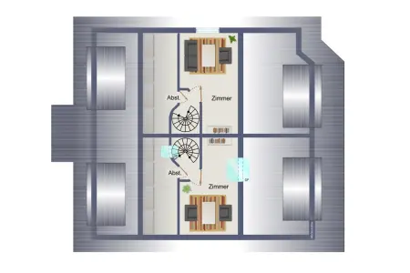 Grundriss Dachgeschoss 2 der Immobilie: Solides Mehrfamilienhaus in Karlsbad (Grundriss)