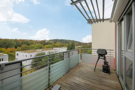 Balkon der Immobilie: Südwestsonne & Loftcharme – Ihr moderner Rückzugsort mit Charakter + Energieklasse A! (Foto)