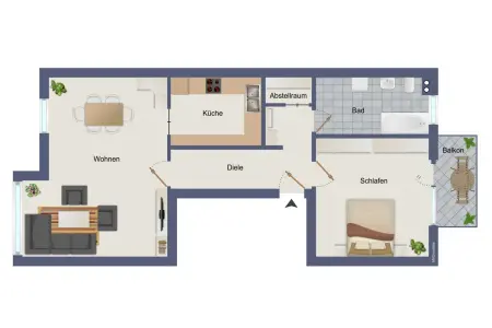 1. OG Linksder Immobilien: Gepflegte Wohnung in beliebter Stadtlage - inkl. Mieter! (Grundriss)
