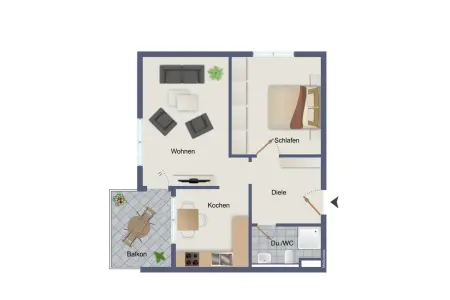 Obergeschossder Immobilien: Für Eigennutzer oder Kapitalanleger! (Grundriss)