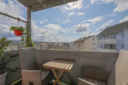 Balkon der Immobilie: Stilvolle 2,5-Zimmer-Altbauwohnung mit hochwertiger Ausstattung und Ausbaureserve im DG! (Foto)