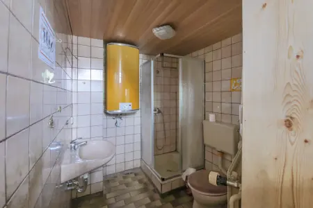 Badezimmer Eingangsebene der Immobilie: Sanierungsbedürftiges Wohnhaus mit Charme und großem Grundstück (Foto)