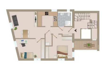 Einheit Nr. 5 der Immobilien: „Mehr Raum für Deine Ideen – Moderne Neubauwohnung mit Loggia und Tageslichtbad“ (Grundriss)