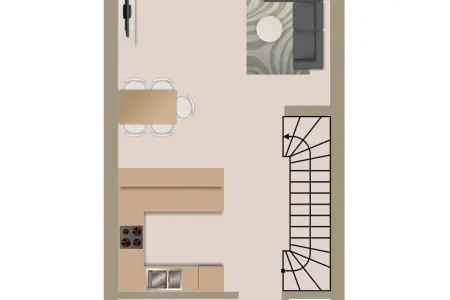 Erdgeschossder Immobilien: „Wohnen im Rhythmus der Zeit – Reihenhaus mit smartem Raumkonzept und Garten“ (Grundriss)