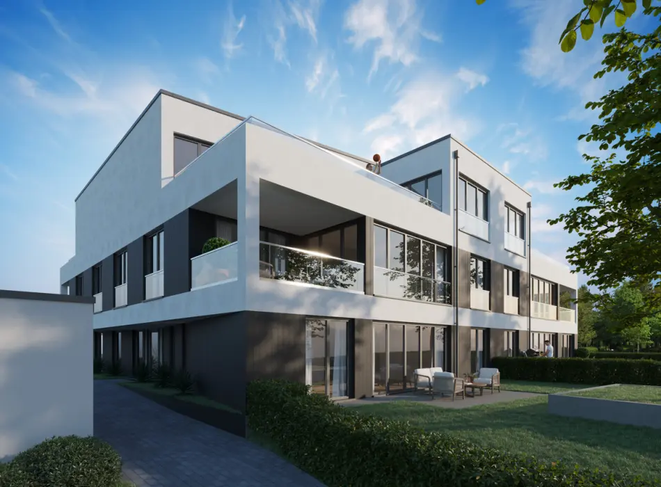 Visualisierung der Immobilien: Erdgeschoss-Highlight mit 3 Zimmern, 2 Bädern & großer Terrasse (Titelbild)