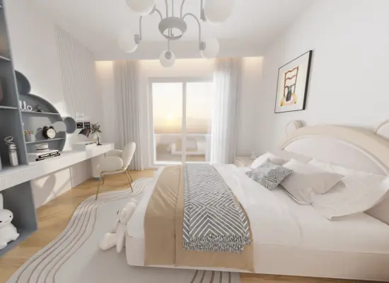 Visualisierung Kinderzimmer  der Immobilie: Licht. Raum. Lebensqualität – 4-Zimmer-Wohnung mit großzügiger Loggia (Foto)