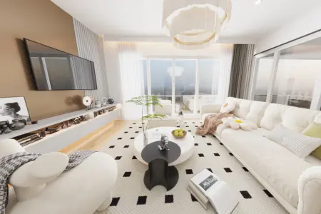 Visualisierung Wohnender Immobilien: Licht. Raum. Lebensqualität – 4-Zimmer-Wohnung mit großzügiger Loggia (Foto)