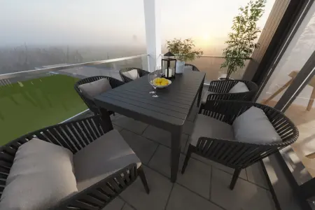 Visualisierung Loggia der Immobilie: Licht. Raum. Lebensqualität – 4-Zimmer-Wohnung mit großzügiger Loggia (Titelbild)