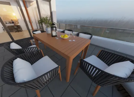 Visualisierung Dachterrasse  der Immobilie: Stilvolles Penthouse – 195 m² Wohnkomfort mit zwei Dachterrassen (Foto)