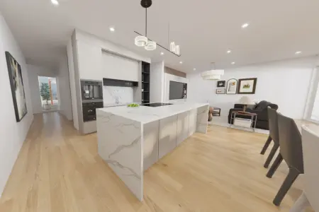 Visualisierung Küche der Immobilien: Stilvolles Penthouse – 195 m² Wohnkomfort mit zwei Dachterrassen (Foto)