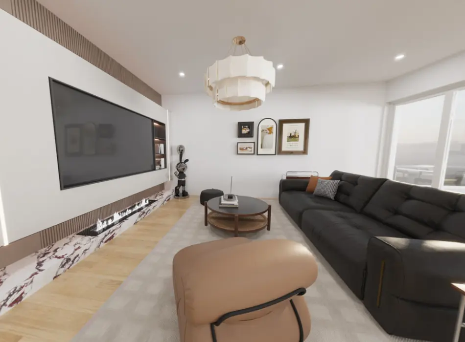 Visualisierung Wohnbereich der Immobilien: Stilvolles Penthouse – 195 m² Wohnkomfort mit zwei Dachterrassen (Titelbild)