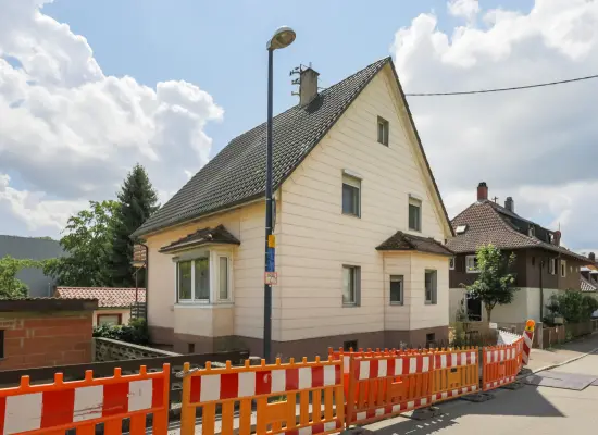 Straßenansicht der Immobilie: Viel Platz! Haus mit Potenzial! (Foto)