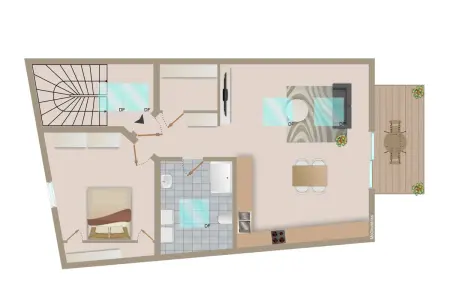 Einheit Nr. 3 der Immobilien: Schlüsselfertiges Dreifamilienhaus mit Zukunft – klare Architektur, flexibel nutzbar (Grundriss)