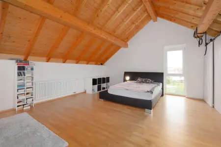 Schlafbereich der Immobilie: Moderne Loftwohnung - Naturnah und hyggelig! (Foto)