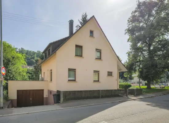 Straßenansicht mit Garage