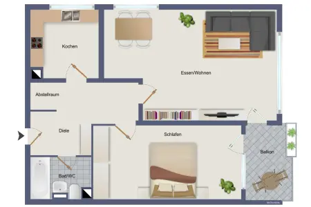 Grundriss der Immobilie: Die Alternative zur Miete oder auch als Kapitalanlage ideal! (Grundriss)