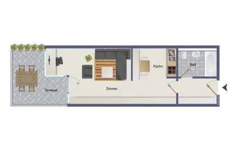 Grundriss der Immobilie: Achtung Kapitalanleger! Apartment für kleines Geld (Grundriss)