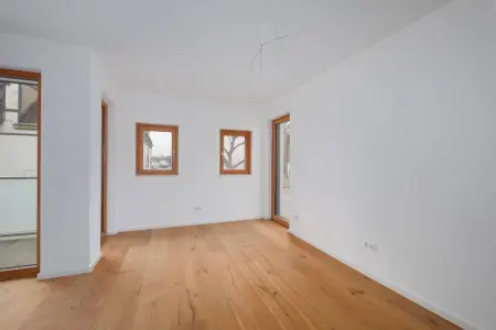 Schlafzimmer der Immobilie: Stilvoller Neubau-Erstbezug: 2-Zi.Whg. mit Terrasse und hochwertiger Ausstattung (Foto)