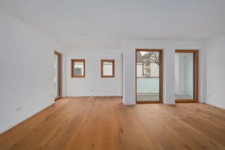 Schlafzimmer der Immobilie: Stilvoller Neubau-Erstbezug: 2-Zi.Whg. mit Terrasse und hochwertiger Ausstattung (Foto)